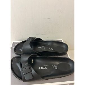 Birkenstock black rubber 1 strap 39 womens size 8